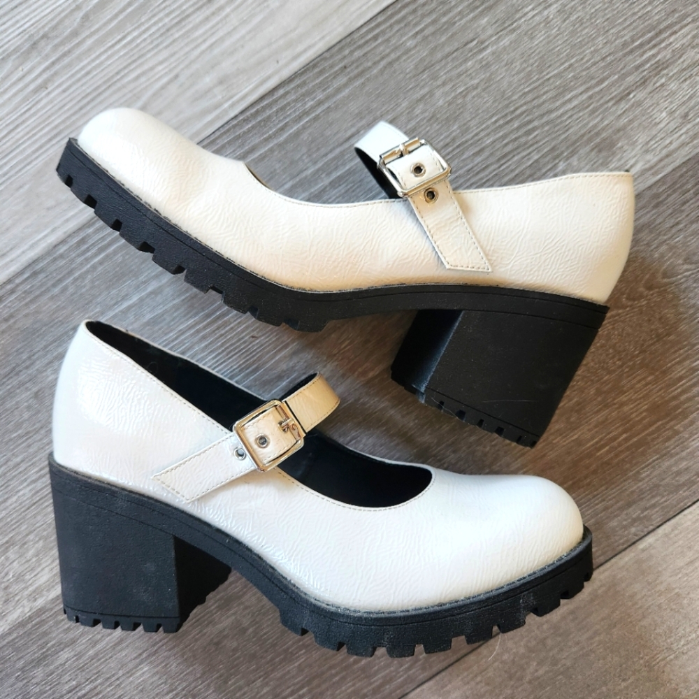 Dirty laundry heeled Mary Jane shoes